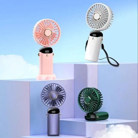 Portable Handheld Fan, 4000mAh Mini USB Rechargeable Fan