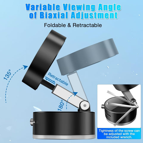 Vacuum Magnetic Suction Cup Phone Mount for Magsafe, 360° Adjustable Magnetic Phone Holder