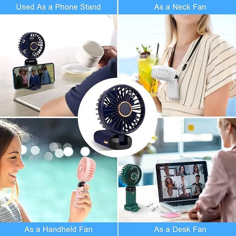 Portable Handheld Fan, 4000mAh Mini USB Rechargeable Fan