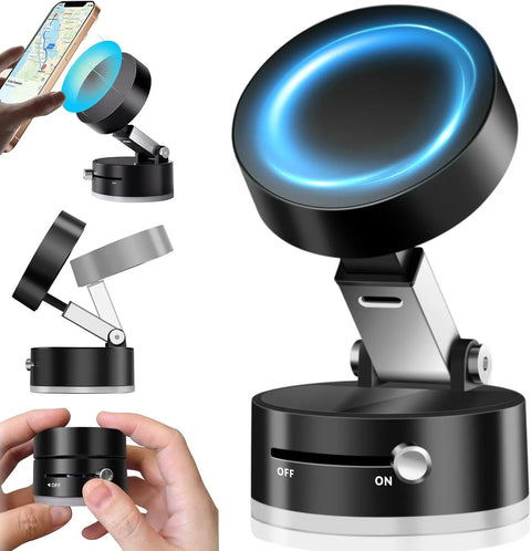 Vacuum Magnetic Suction Cup Phone Mount for Magsafe, 360° Adjustable Magnetic Phone Holder